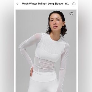 All Twilight Mesh Long Sleeve Top - White